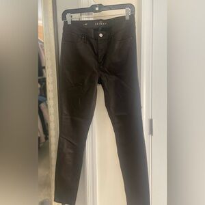 Coated White House Black Market Brown Skinny Pants in 6P
